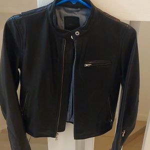 Gap leather black jacket XS